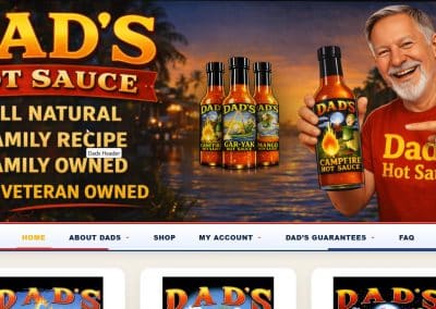Dad’s Hot Sauce WooCommerce Website